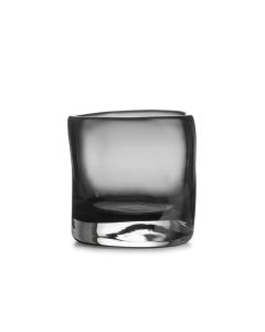 Hadeland Glassverk Sine Vase / Lyslykt 12,5x10,5cm Røkgrå